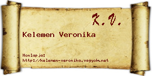 Kelemen Veronika névjegykártya